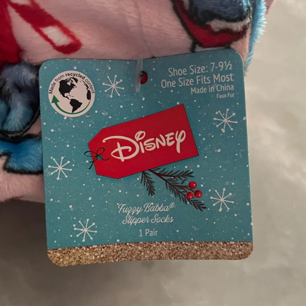 Disney | Shoes | Disneys Lilo And Stitch Christmas Fuzzy Babba Slipper ...